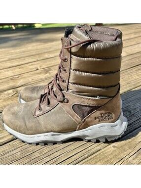 The North Face Men's Thermoball Boot Zip-Up men's size 9 Brown Winter Warm